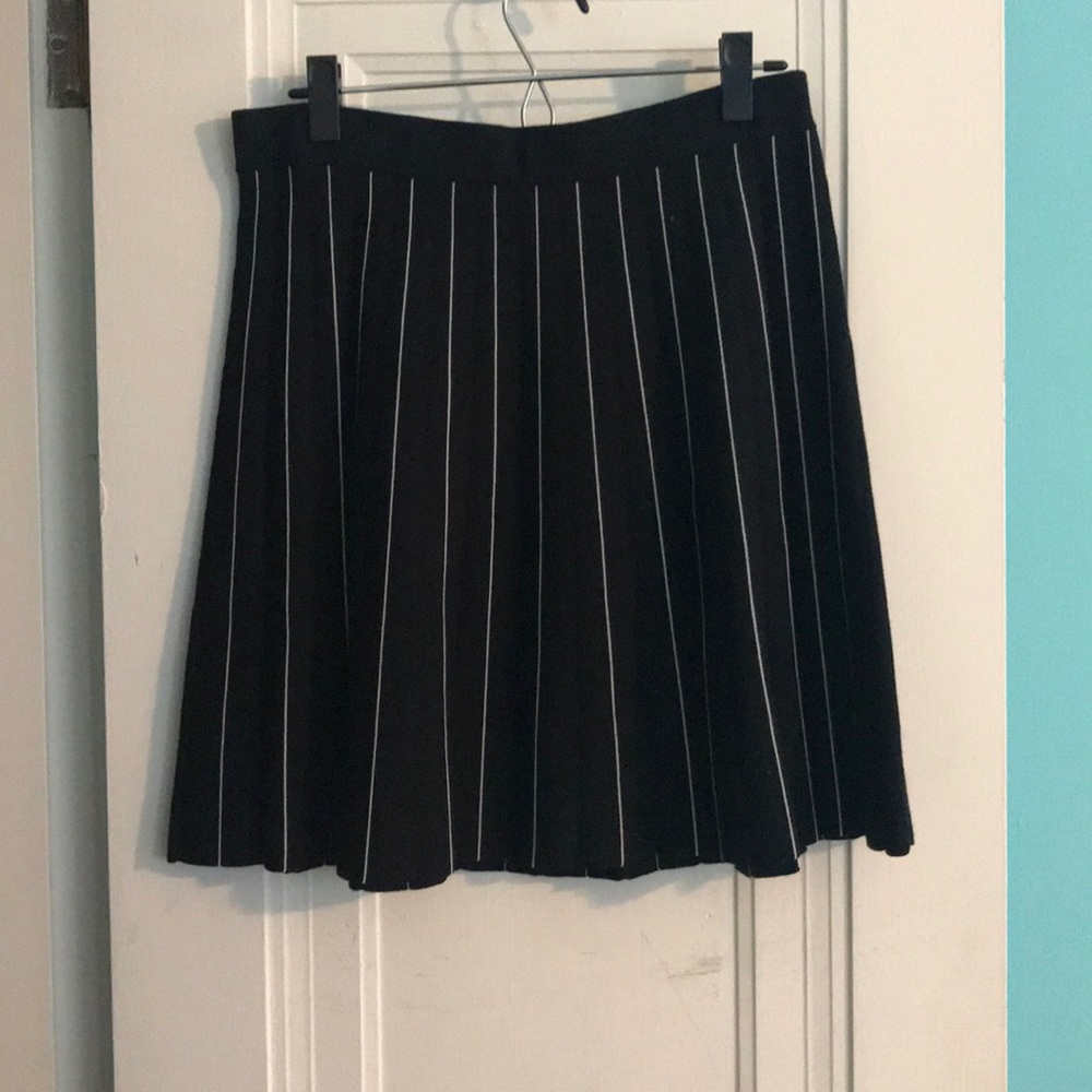 LOFT Black and White Striped Skirt